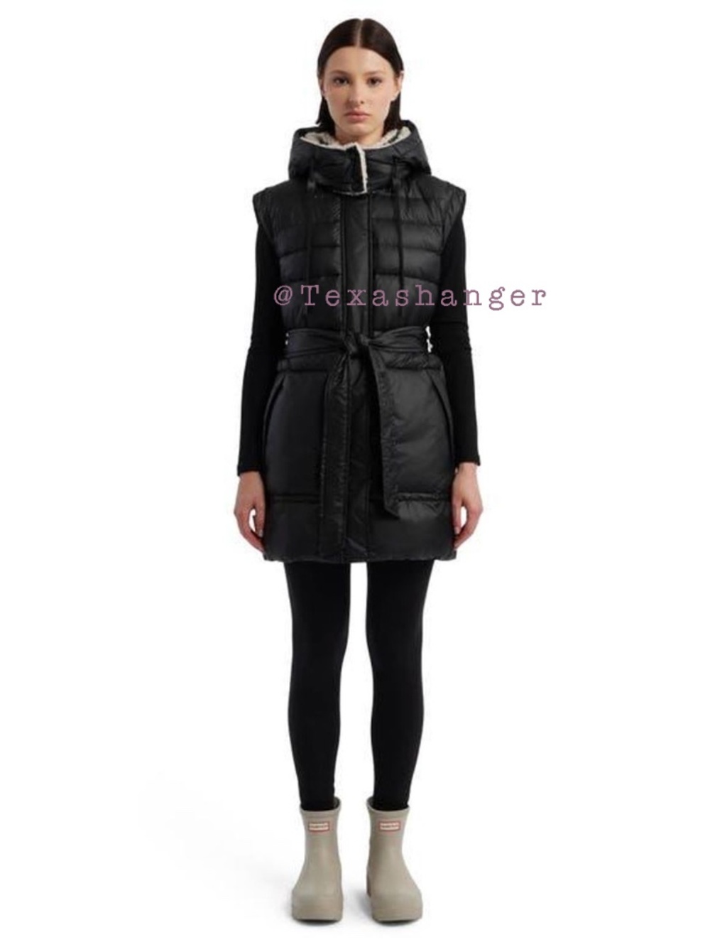 Hunter NWT Doby Vest L Large Black Noir